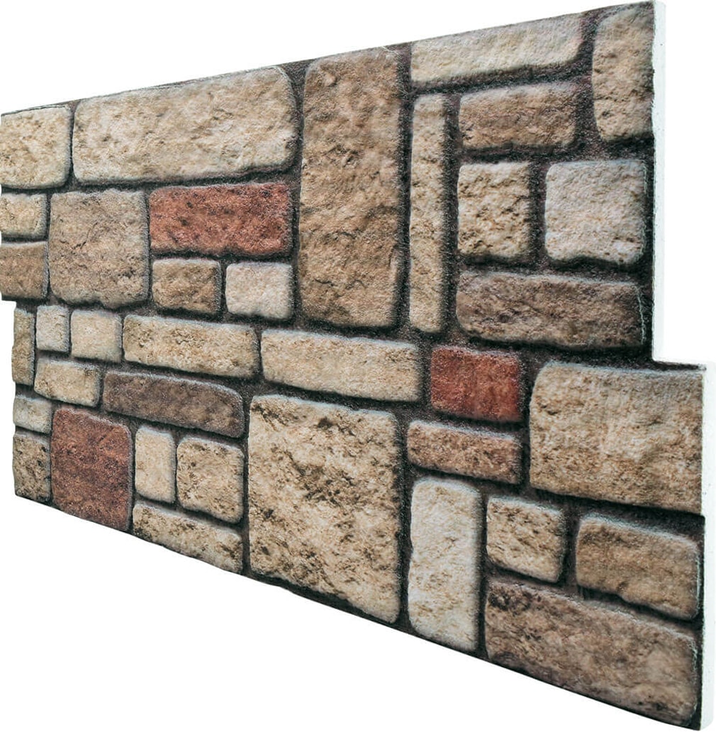 5 Adet (2,5m2) x Karma Taş Desenli 3 Boyutlu Renkli Strafor Köpük Duvar Kaplama Paneli (KR-313)