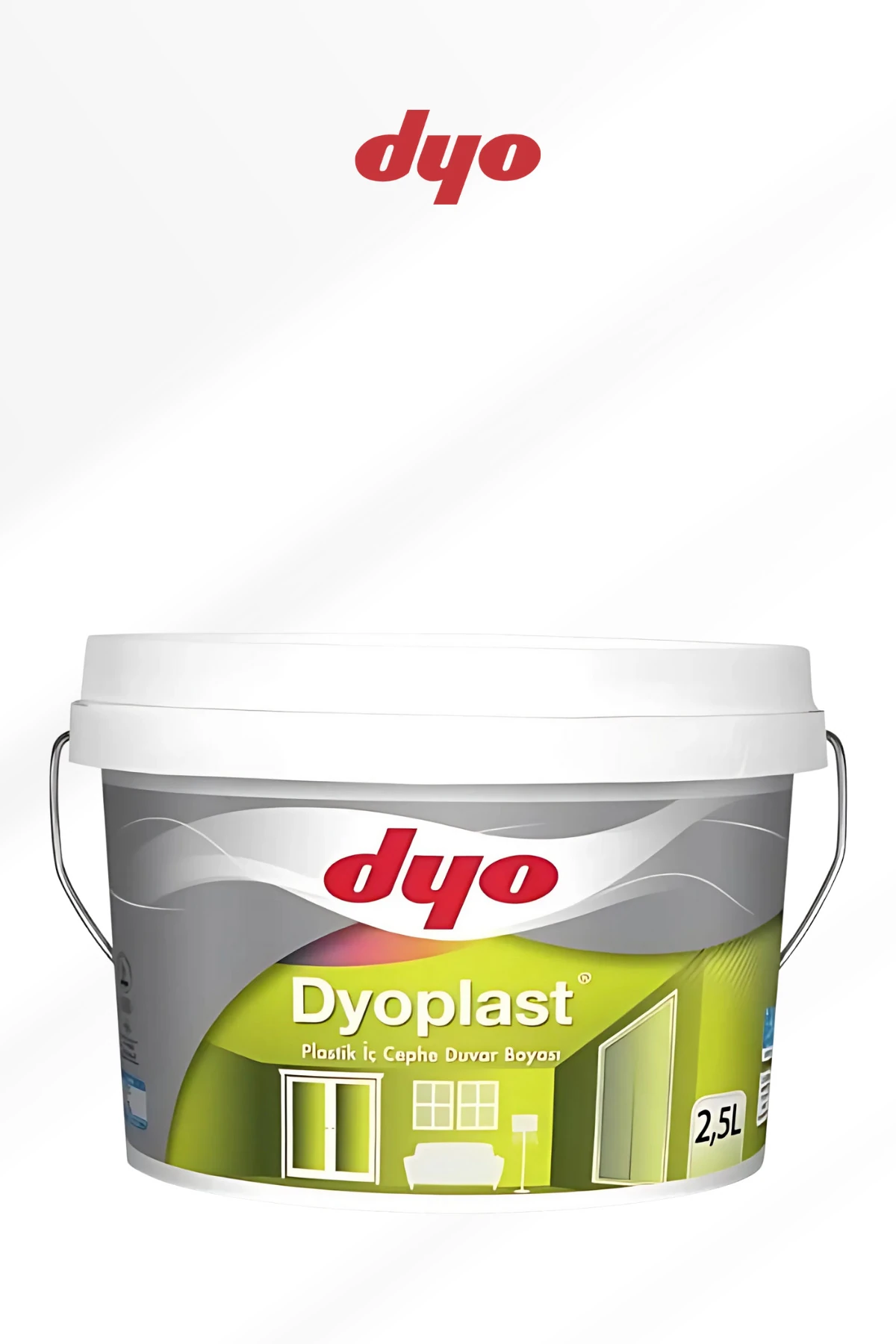 Dyo plast Plastik İç Cephe Duvar Boyası | 2,5L , Bayrak Kırmızı
