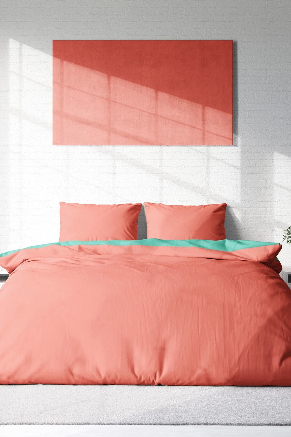 Kıng Sıze Deluxe Çift Taraflı Pamuk Ranforce Çift Kişilik Nevresim Takımı 220x240cm
