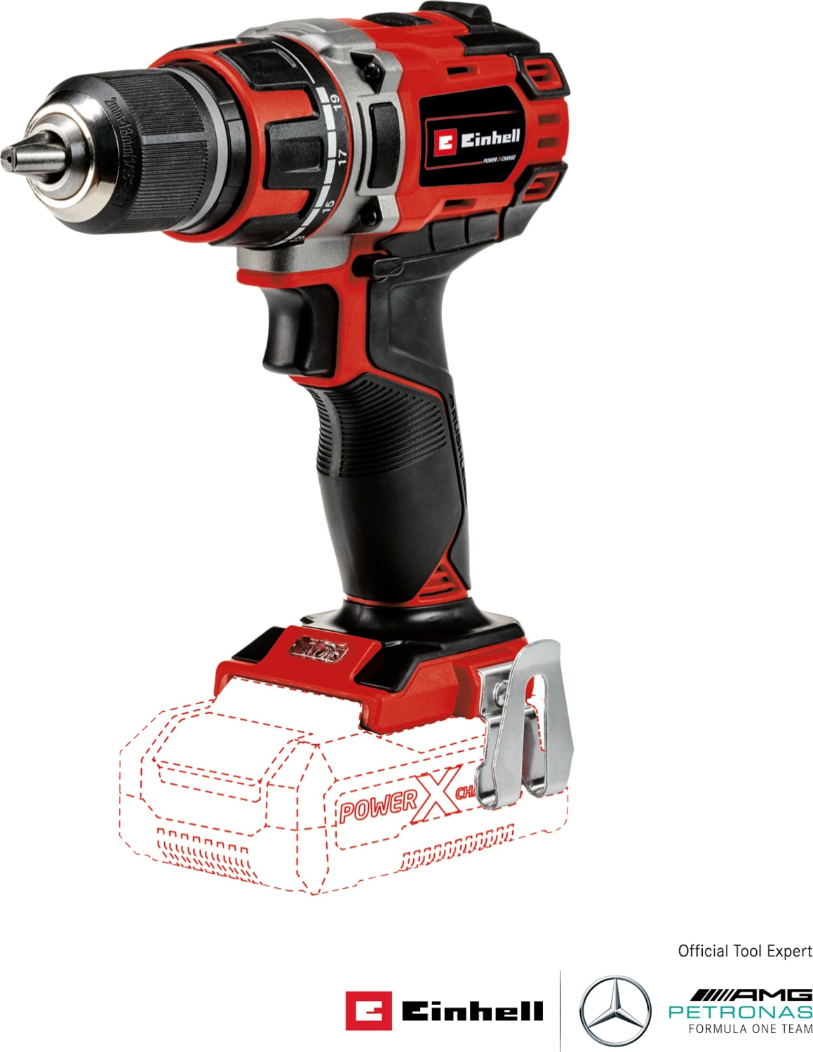 EİNHELL Professional Akülü Vidalama TP-CD 18/50 Li BL Solo Power X-Change (18 V, Kömürsüz, 50 Nm, 13 mm mandren, 2 vites, 20 tork ayarı, akü dahil değildir) - 4513887