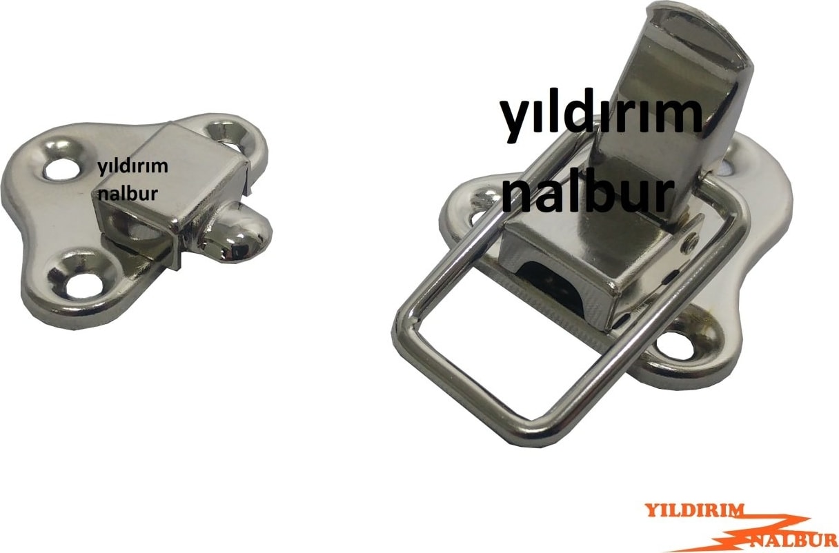 2 Adet Çanta Tokası Nikel Büyük Bavul Kilidi Dolap Kilidi Kutu Kilidi Krom Renk Mandallı Kilit