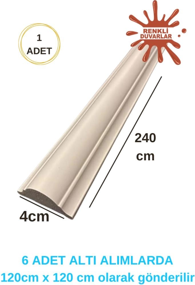 4cm x 240 cm 1 Boy Boyanabilir Dekoratif Pvc Duvar Çıtası Duvar Süsleri Koridor Salon Çıta Tasarım