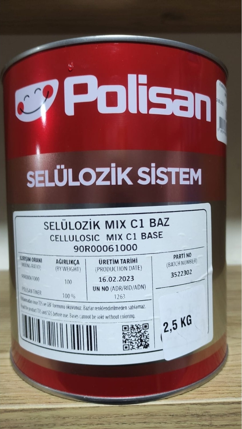 Selülozik Boya Siyah 2,3 Litre