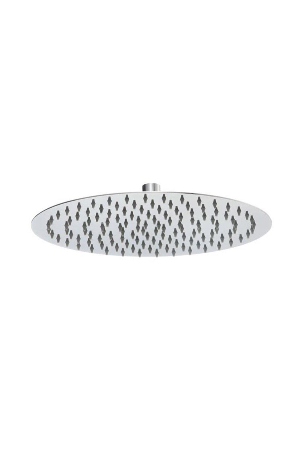 Tepe Duş Başlığı Oval Slim 304 Metal Ø25 Cm Ktd106