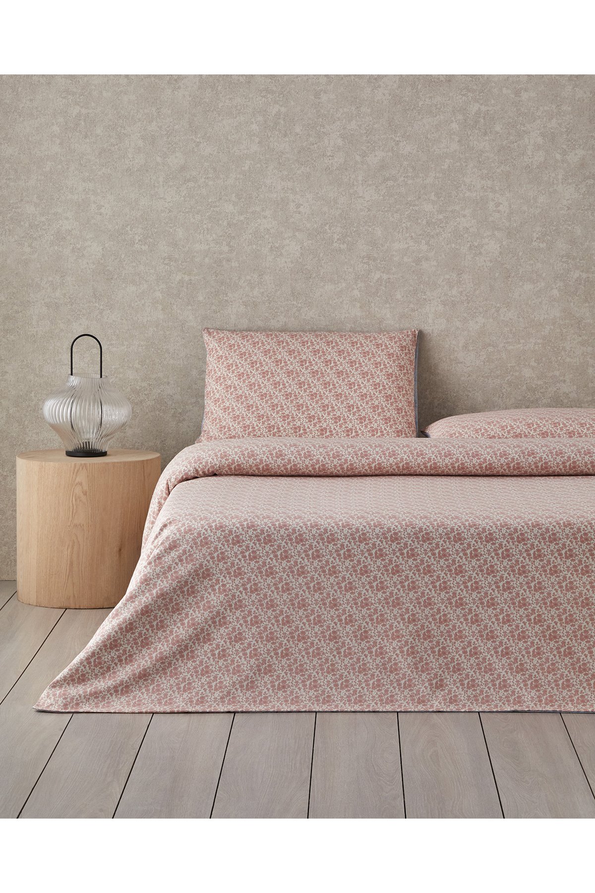 Floral Breeze Kolay Ütülenir Çift Kişilik Nevresim Takımı 200x220 cm Pembe - Mavi
