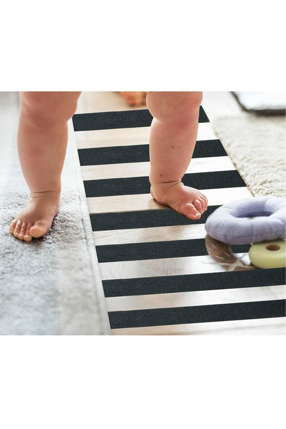 Merdiven Zemin Kaydırmaz Bant (5 CM X 10 METRE) Yapışkanlı Kaymaz Bant Siyah