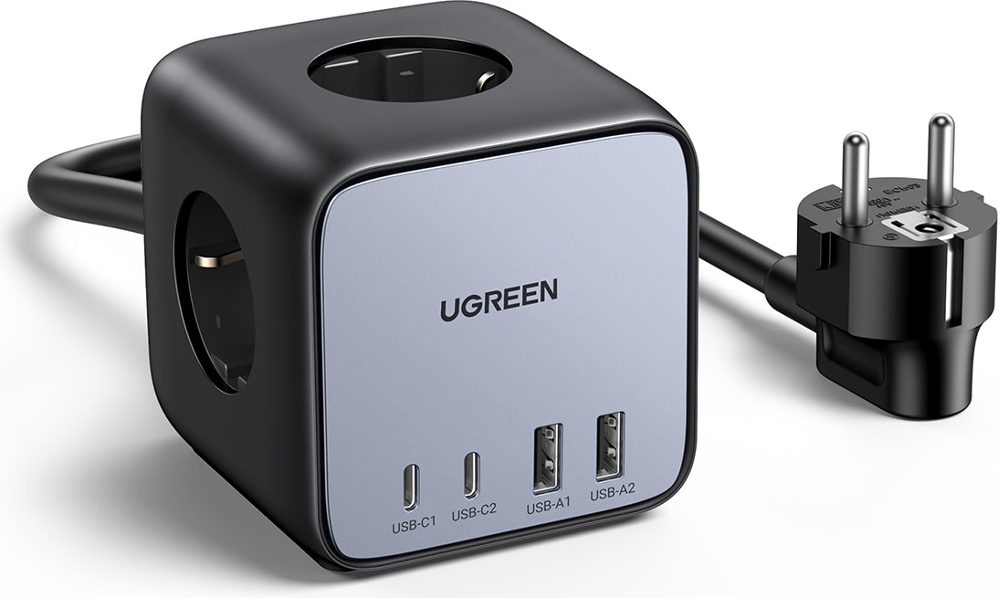 Diginest Cube 65W Gan 2 Hızlı Şarj Cihazı 2*usb / 2*type-C 3'lü Akım Korumalı Küp Grup Priz
