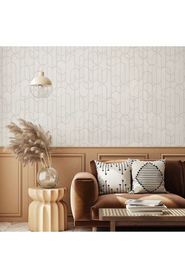 Vera 1514-1 Geometrik Desenli Düz Sade Duvar Kağıdı