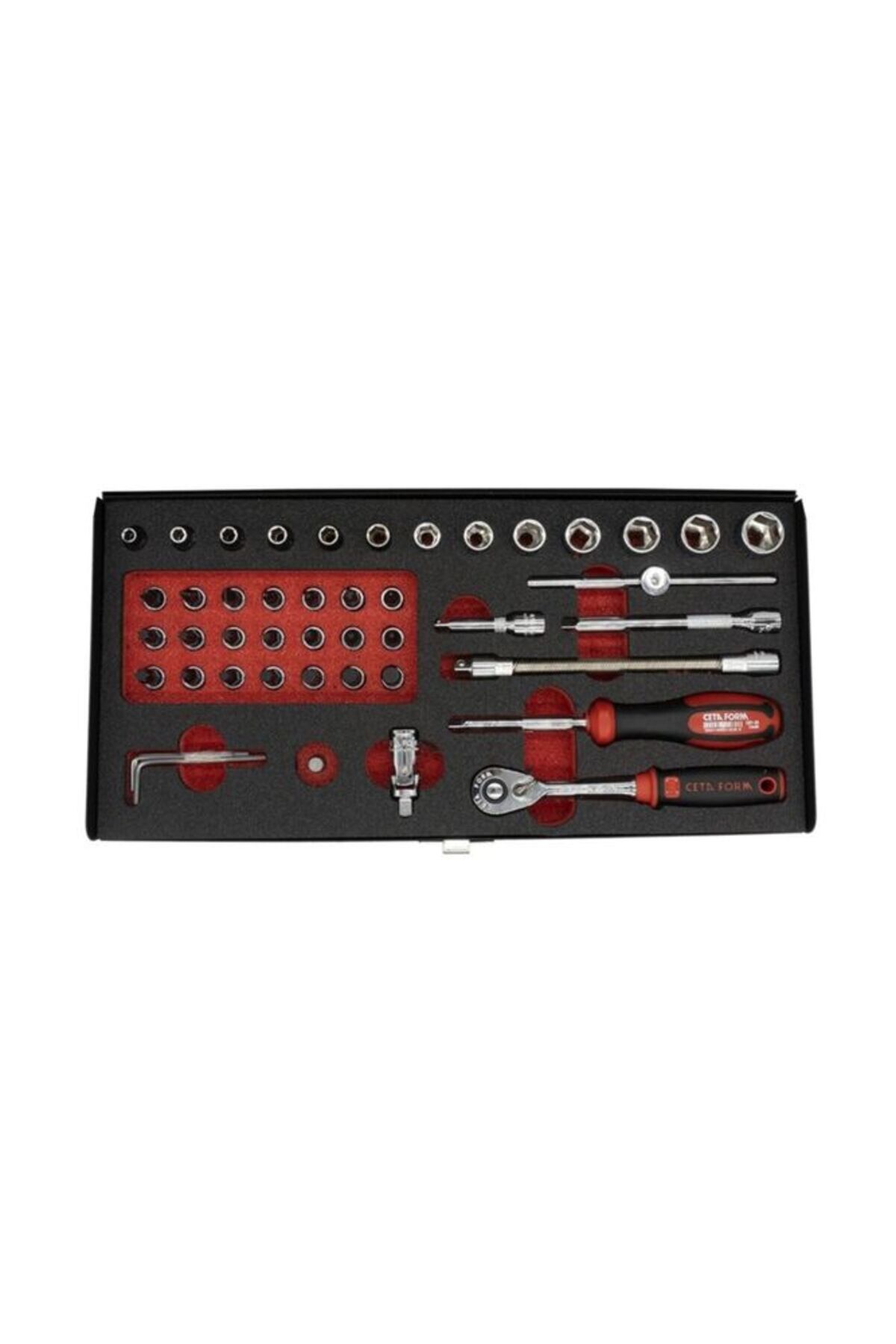 CETA FORM Form 46 Parça 1/4" 6 Köşe Lokma Takımı Metal Kutu