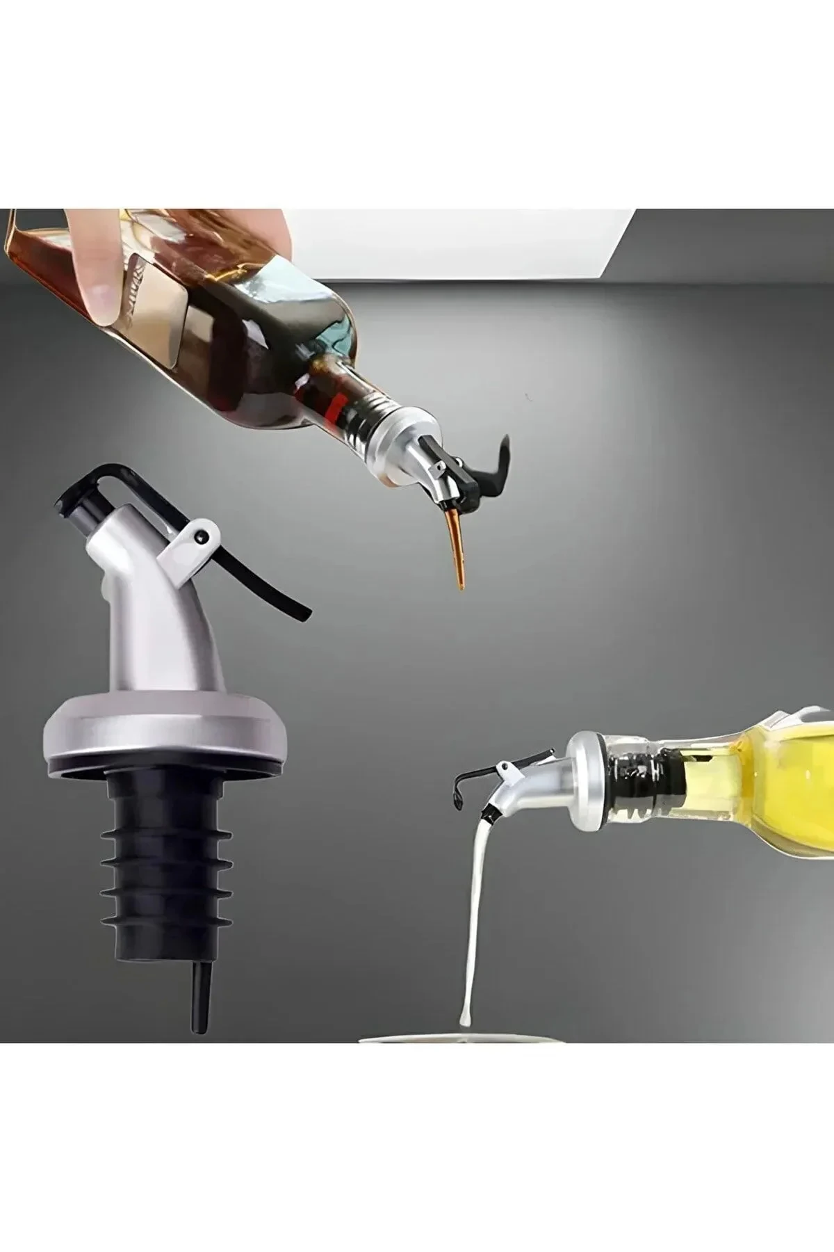 1 Adet Sızdırmaz Yağdanlık Tıpası Damlama Önleyici Kapaklı Şişe Ucu Sirke Sosluk Başlığı Tapa Tıpa