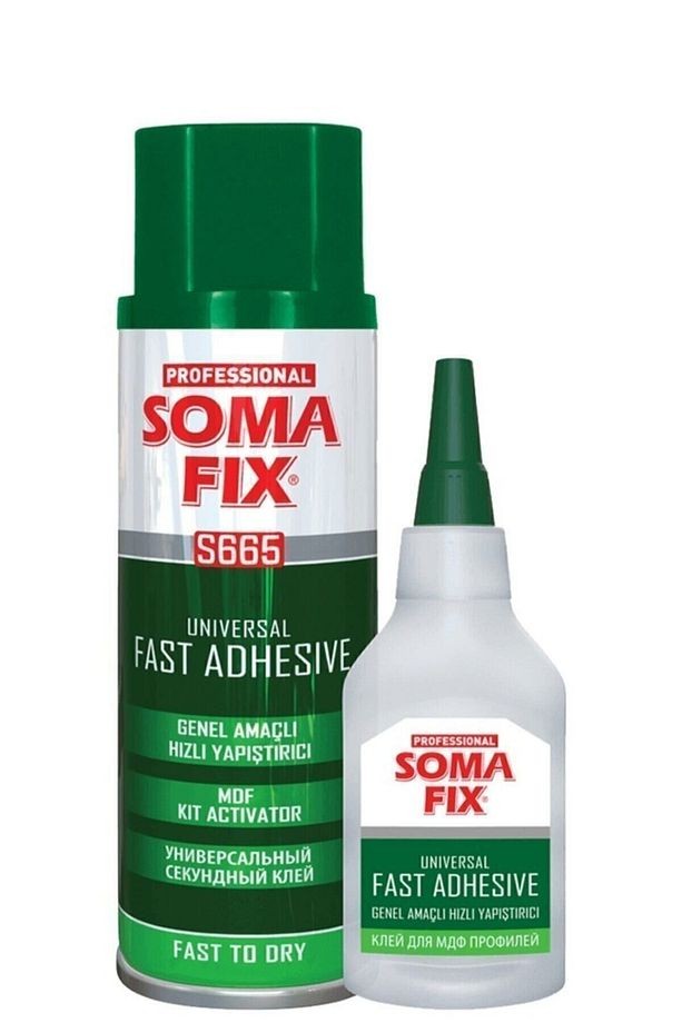 400 100 ml Somafıx Süper Hızlı Yapıştırıcı Şok Çift Komponentli Mdf Kit