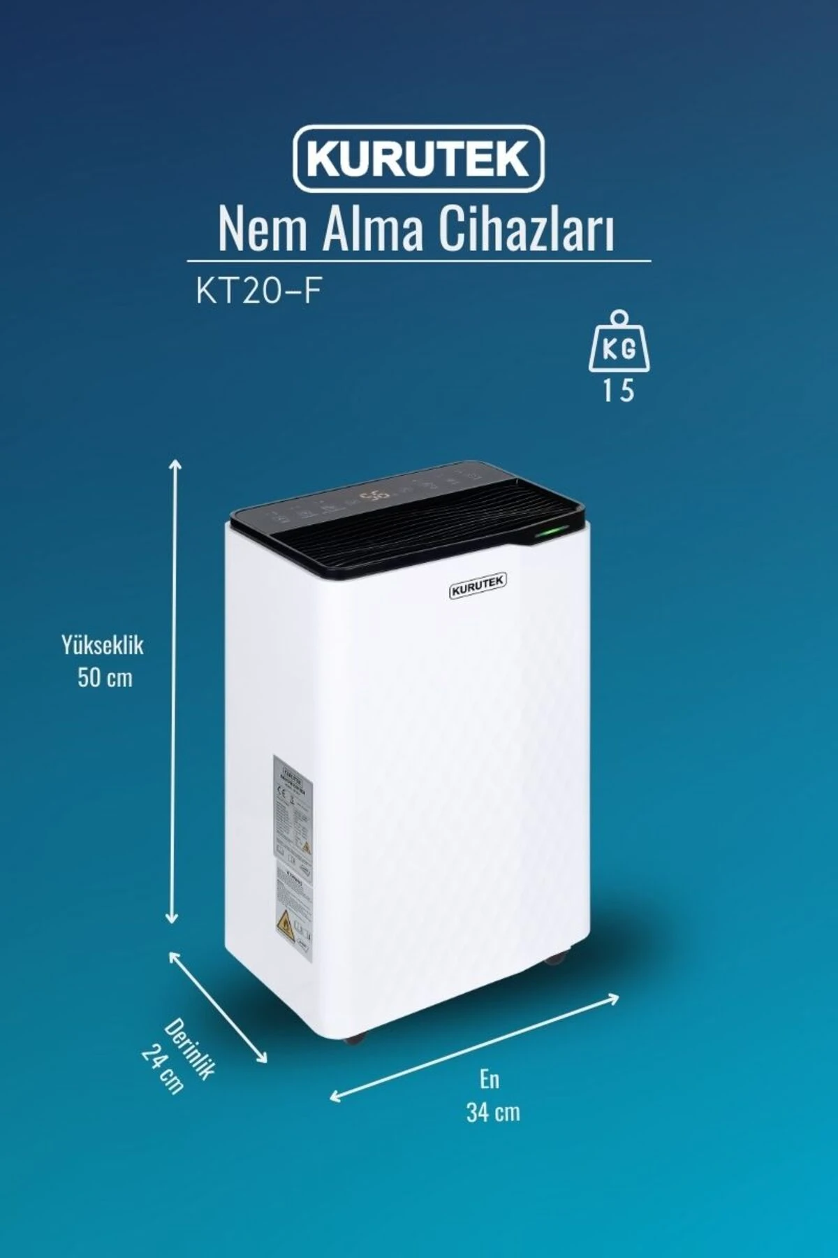 Kt20-f Nem Alma Ve Hava Temizleme Cihazı