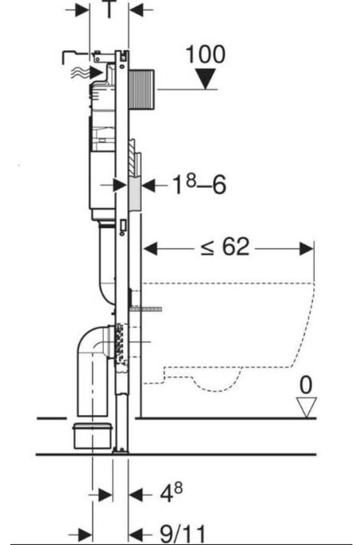 Gömme Rezervuar Alpha - 12 cm - Duofix - 112 cm - 458.233.00.2