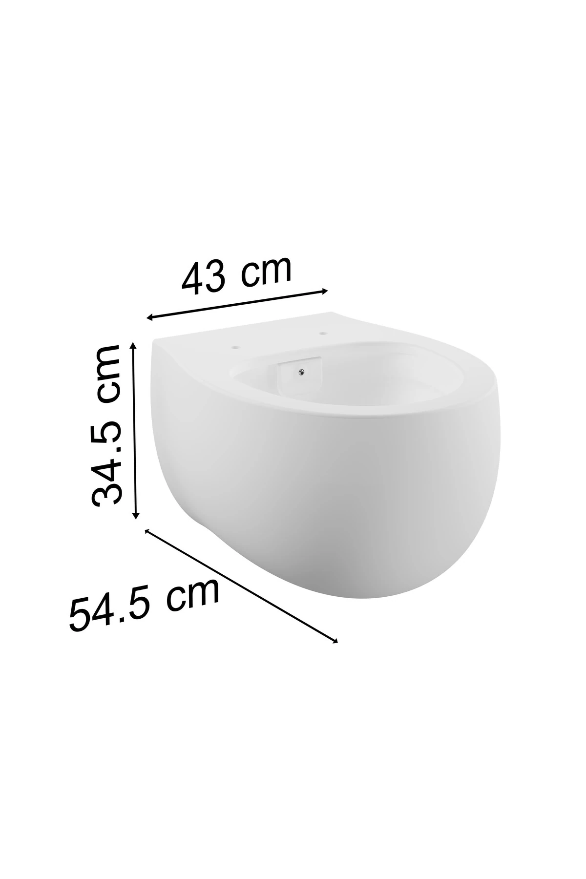 Memoria 5885B401-0559 Rim-ex Asma Klozet, Clean, 54 cm, Mat Beyaz
