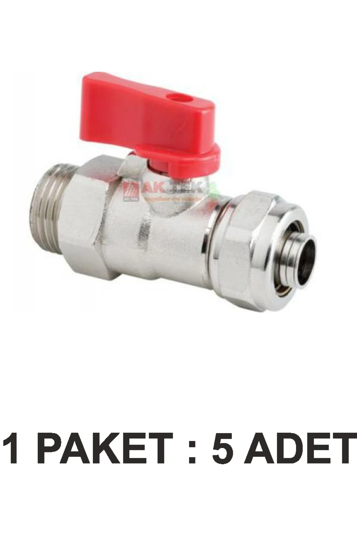 YERDEN ISITMA DIŞ DİŞLİ MİNİ VANA 16x2  (Nipel-Hortum) PAKET 5 LU