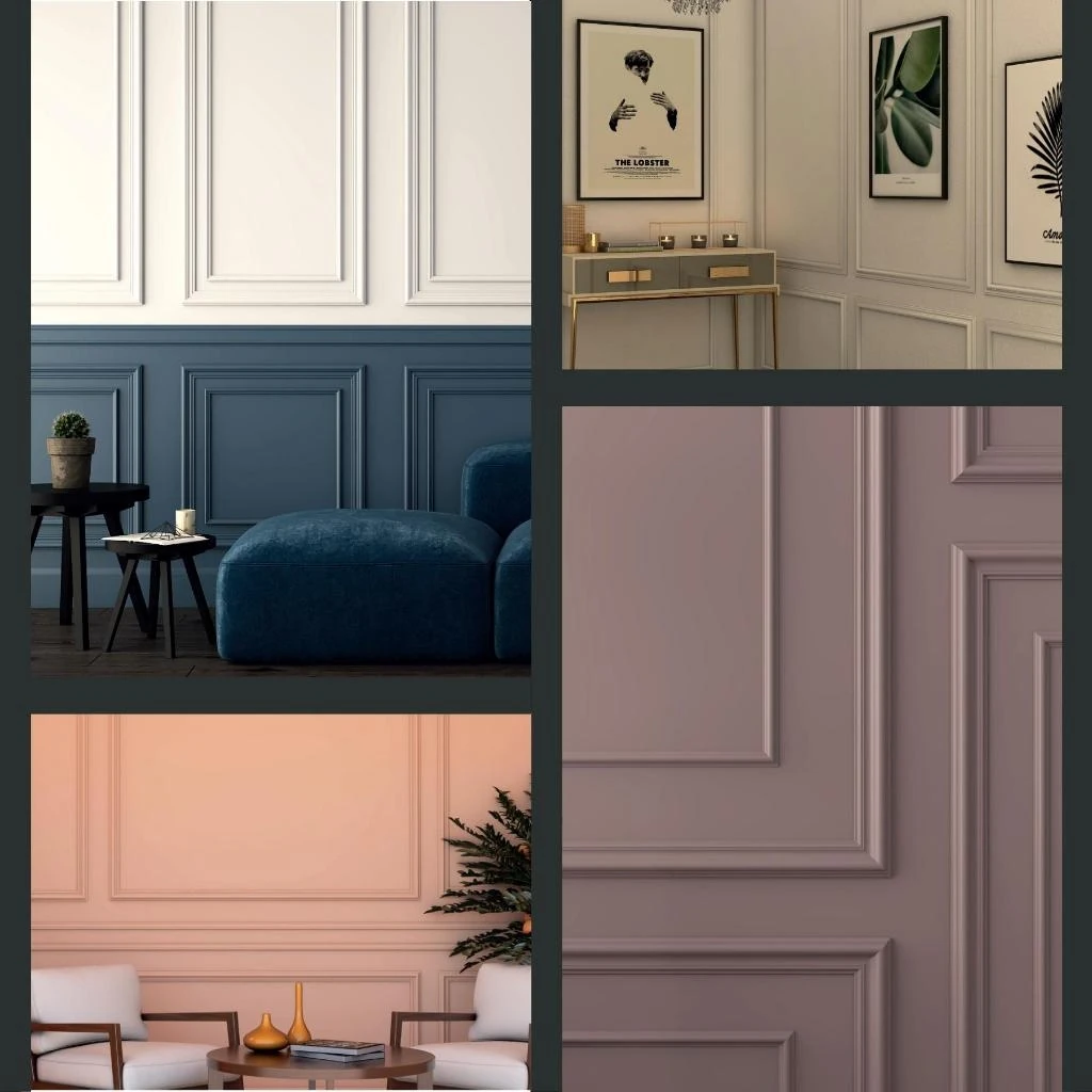 Poliüretan Boyanabilir Dekoratif Duvar Çıtası Montaja Hazır Kesilmiş 3 cm Motifli Çerçeve 5'li Paket