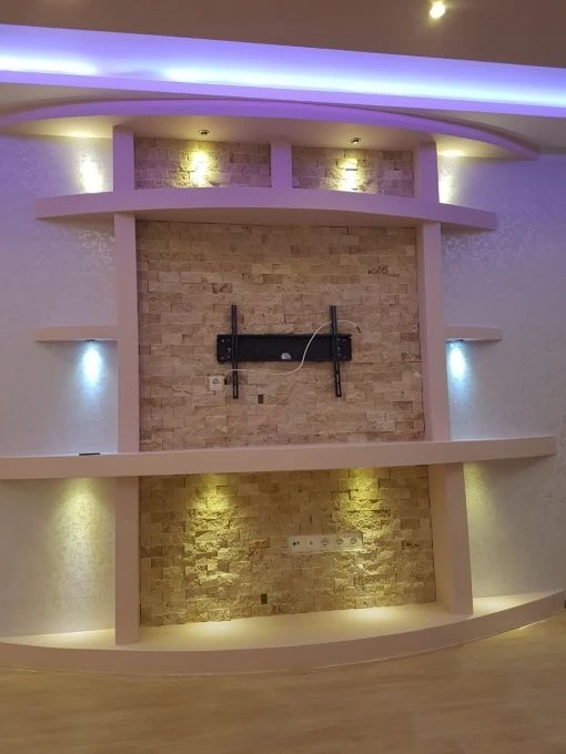 5X10 Fileli Rustik Traverten Patlatma Taş Denizli