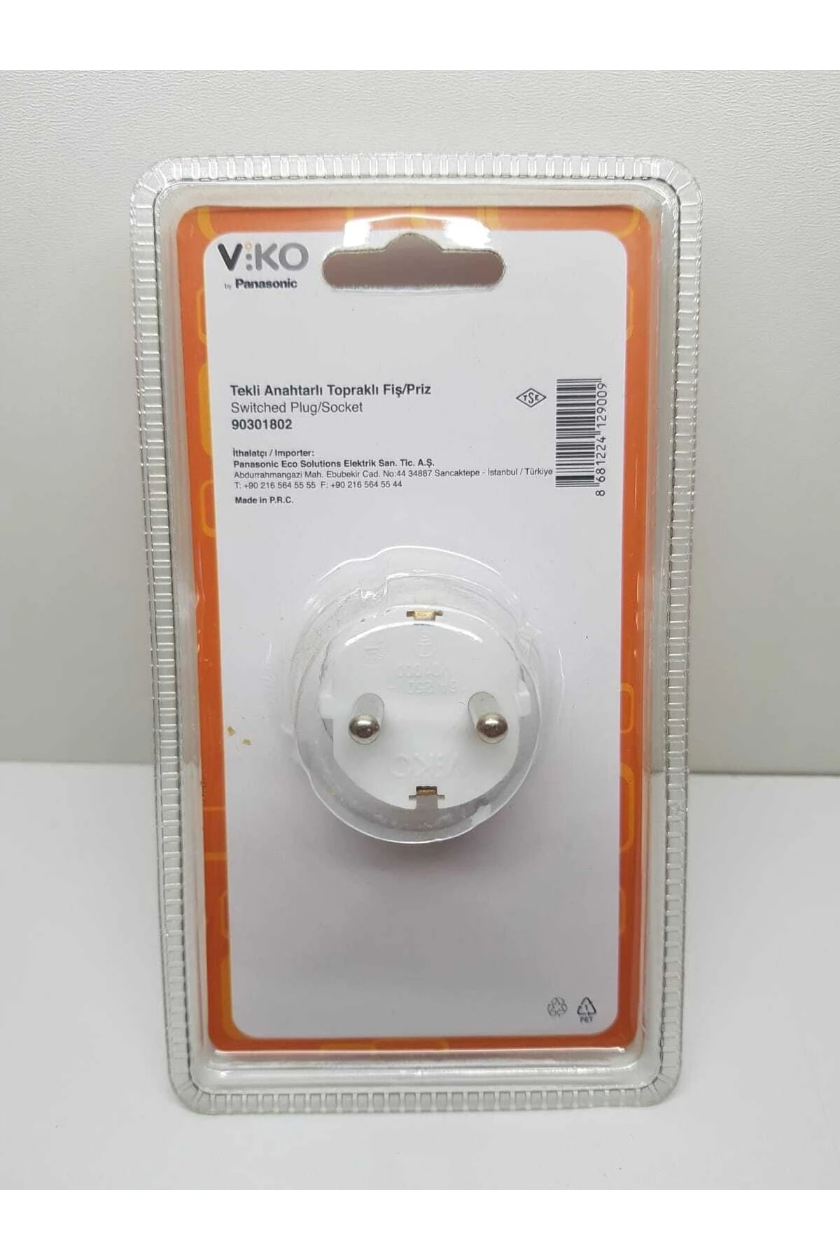 Tekli Anahtarlı Topraklı Fiş/priz