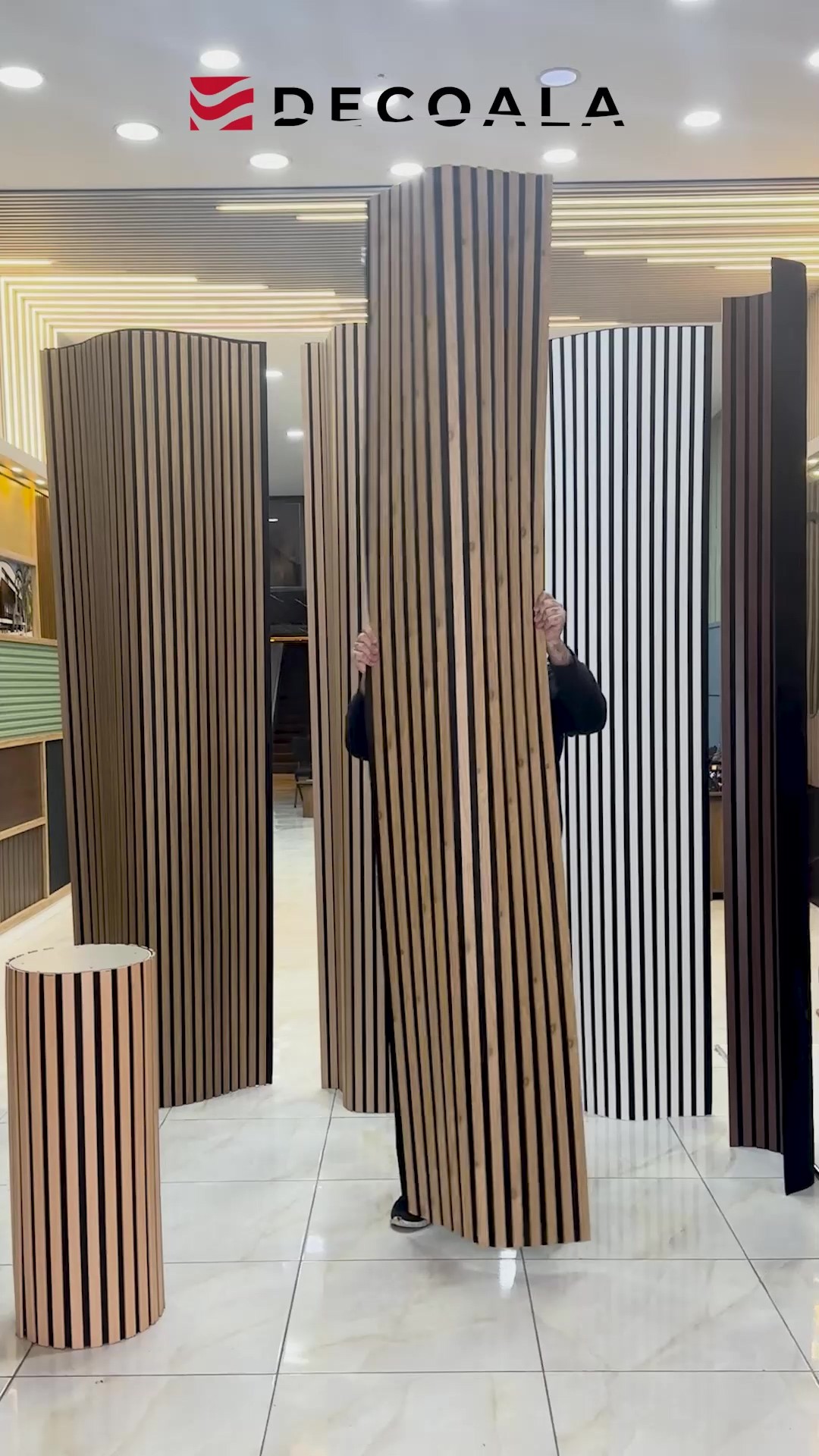 Mdf Ahşap Akustik Duvar Paneli 60x275 Cm - Teak