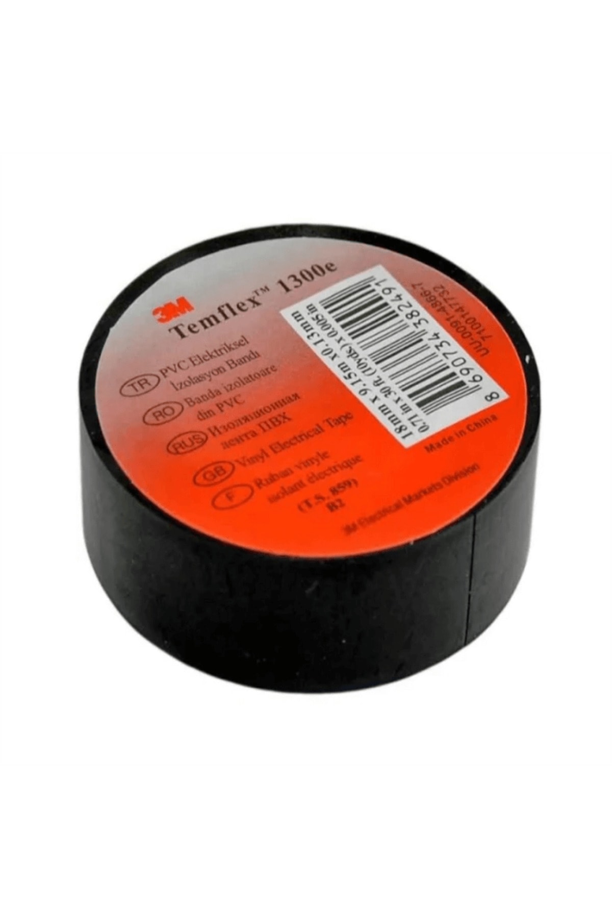 ™ Temflex™ 1300e Elektrik Izolasyon Bandı, Siyah - 10`lu Paket (18 MM X 9,5M)