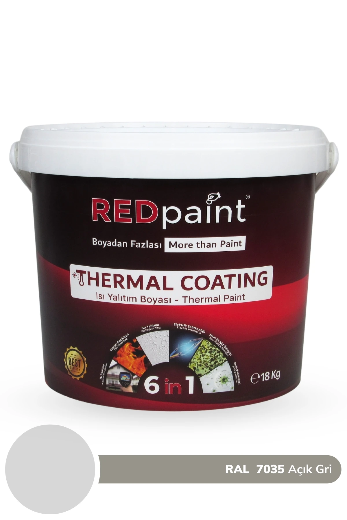 Thermal Coating (THERMAL PAİNT–ISI YALITIM BOYASI) Iç, Dış Cephe Ve Çatı Isı Yalıtım Boyası 18kg