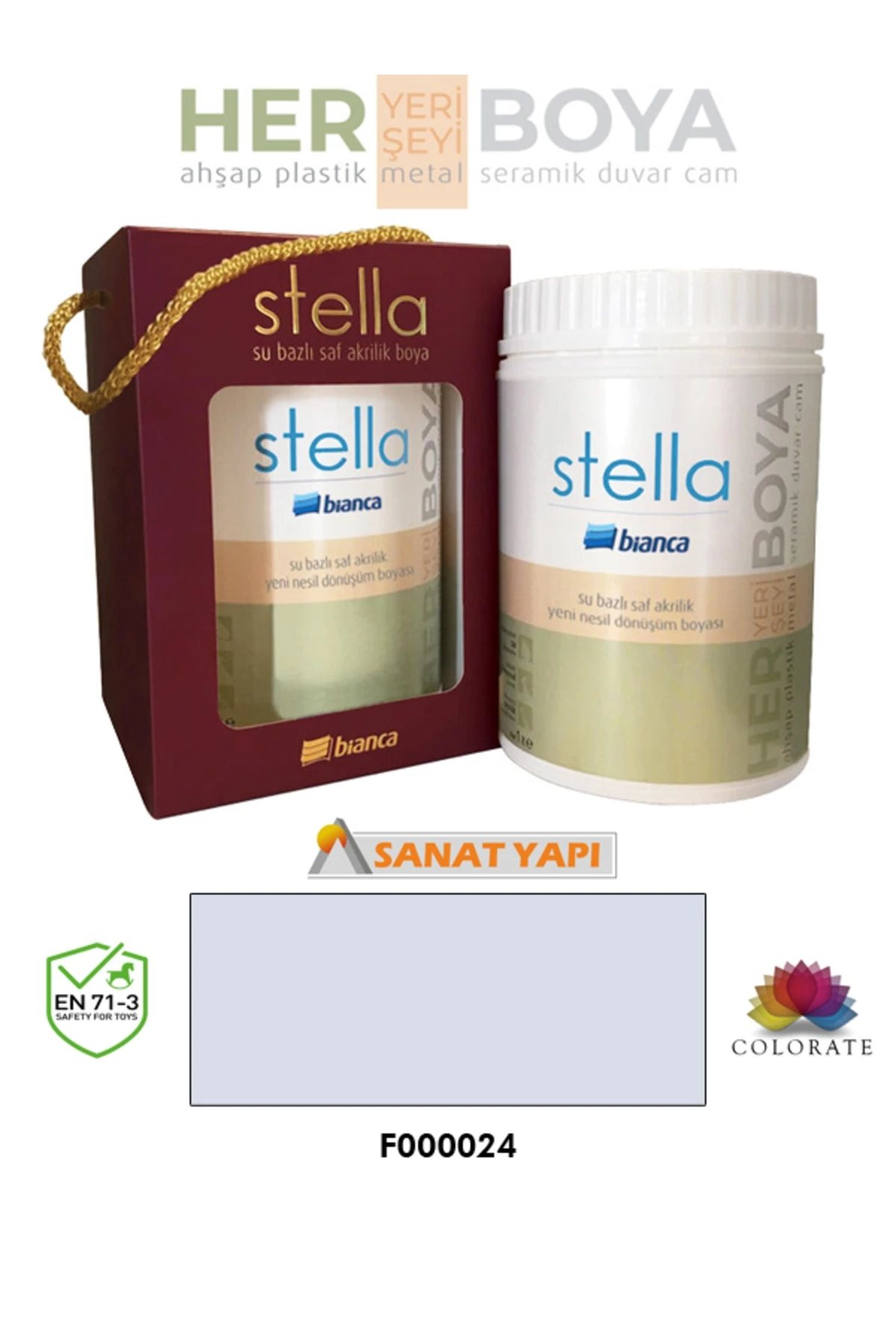 Stella Su Bazlı Saf Akrilik Boya Özel Renklerimiz