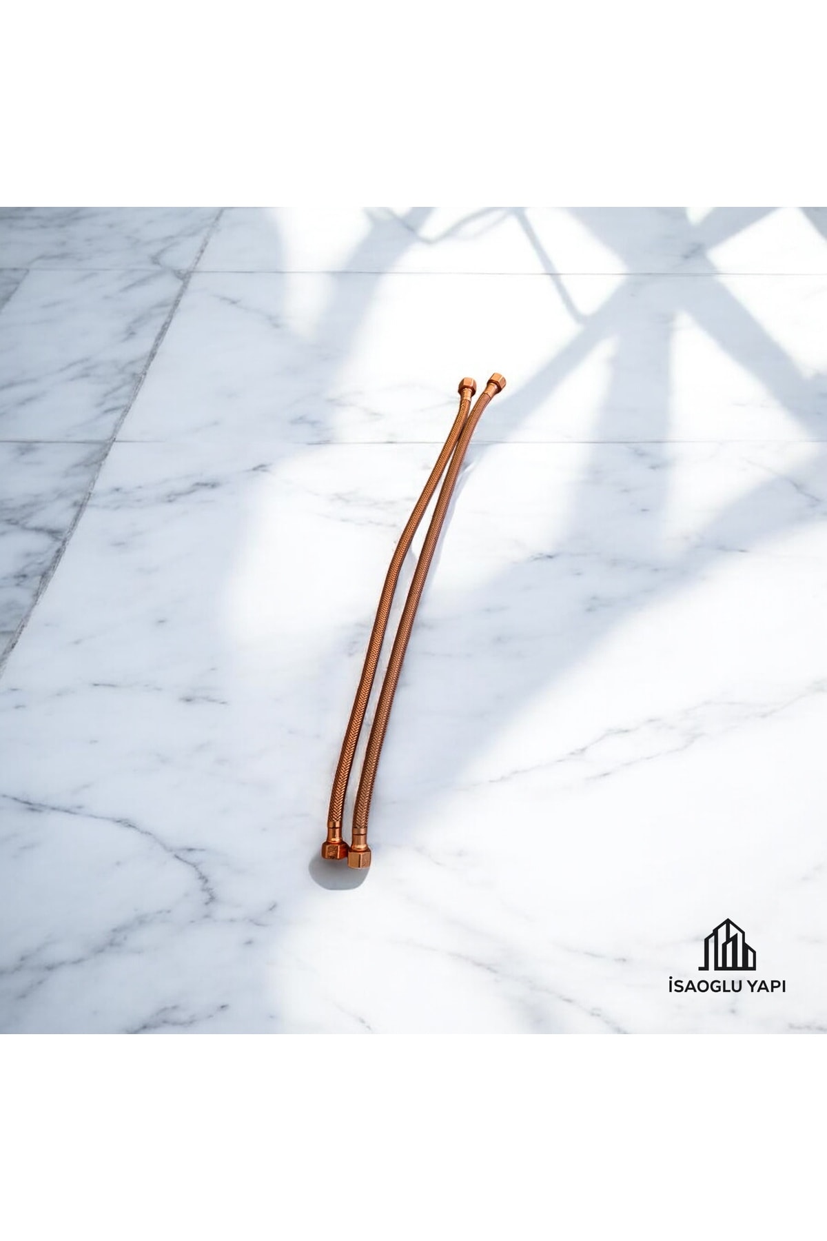 Bakır Klozet Flexi 50 Cm 2 Adet Bronz Çelik Örgülü Hortum