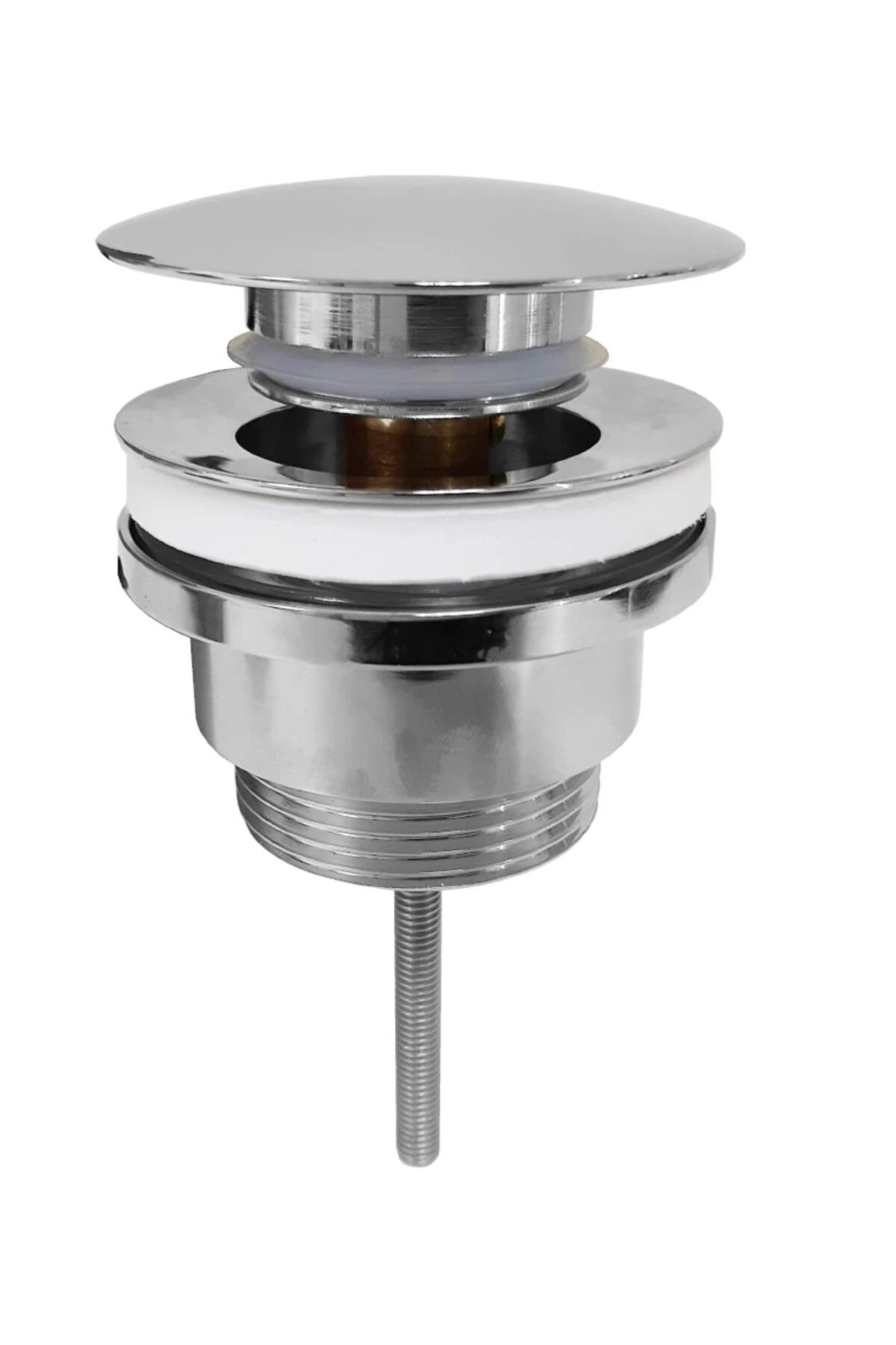 Pirinç Krom Bas Aç Bırak Pop Up Taşmalı Taşmasız Lavabo Sifonu 402129031