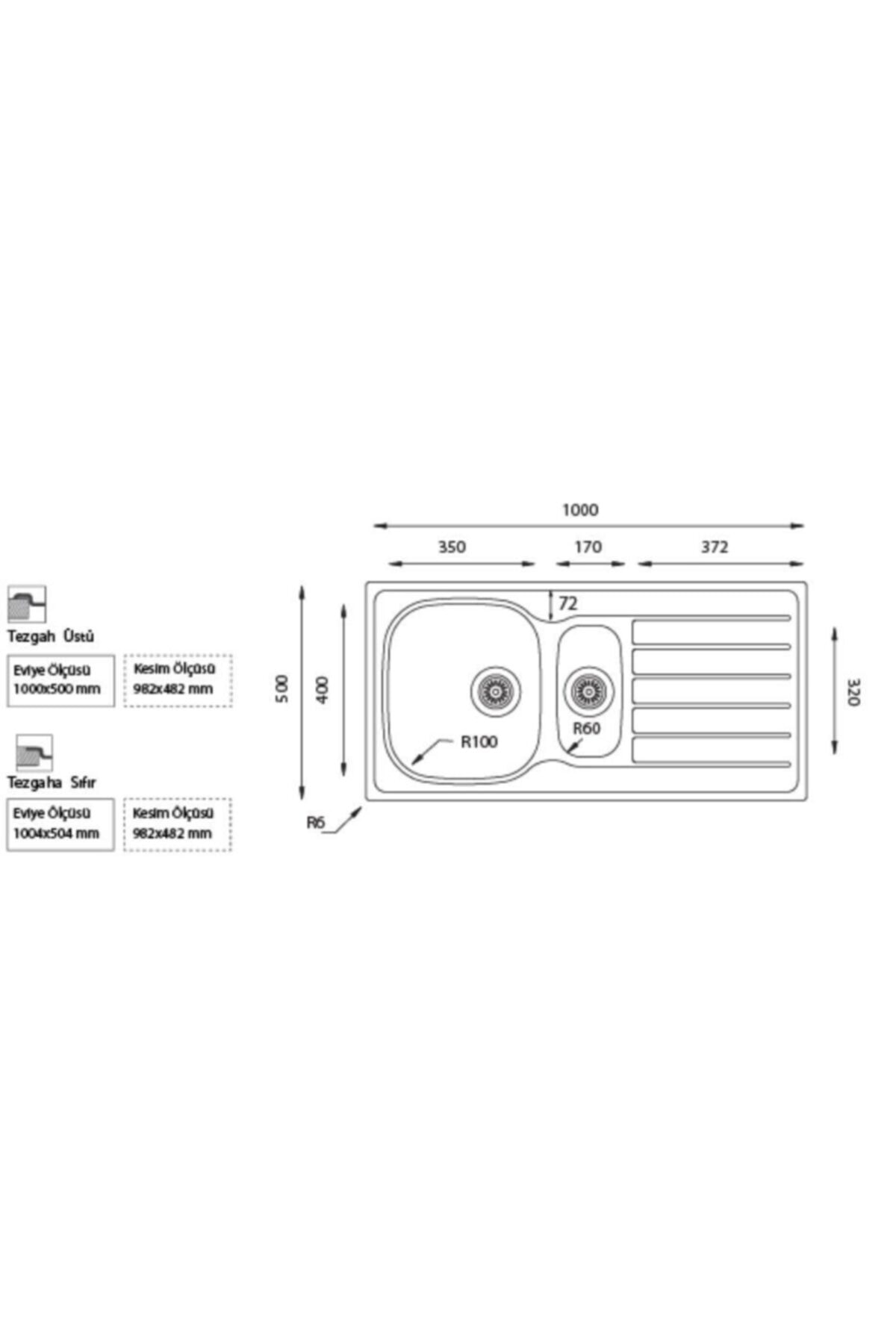 Hypnos 100 M.dekorlu Tezgaha Sıfır Sol