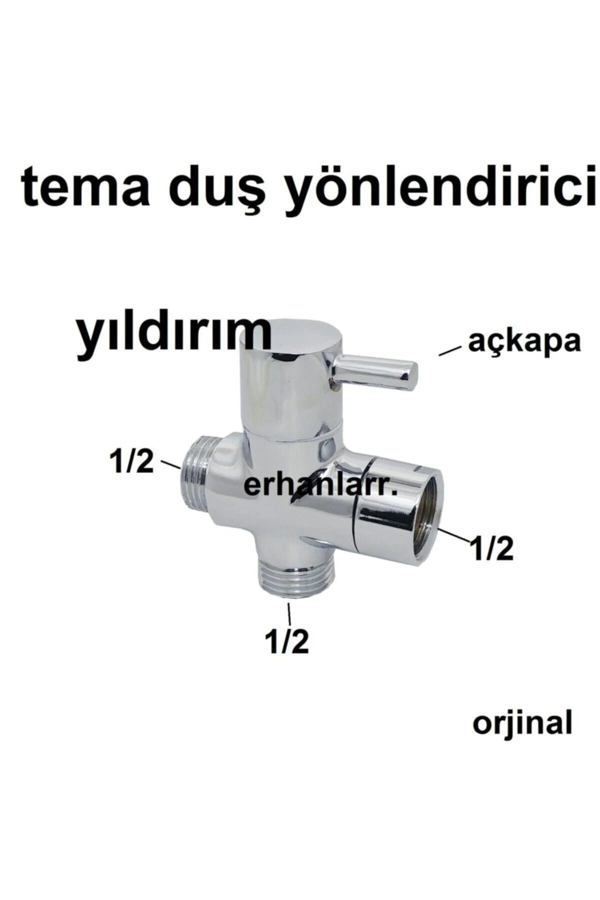 Duş Seti Yönlendirci Sürgülü Duş Seti Aç Kapa Siamp