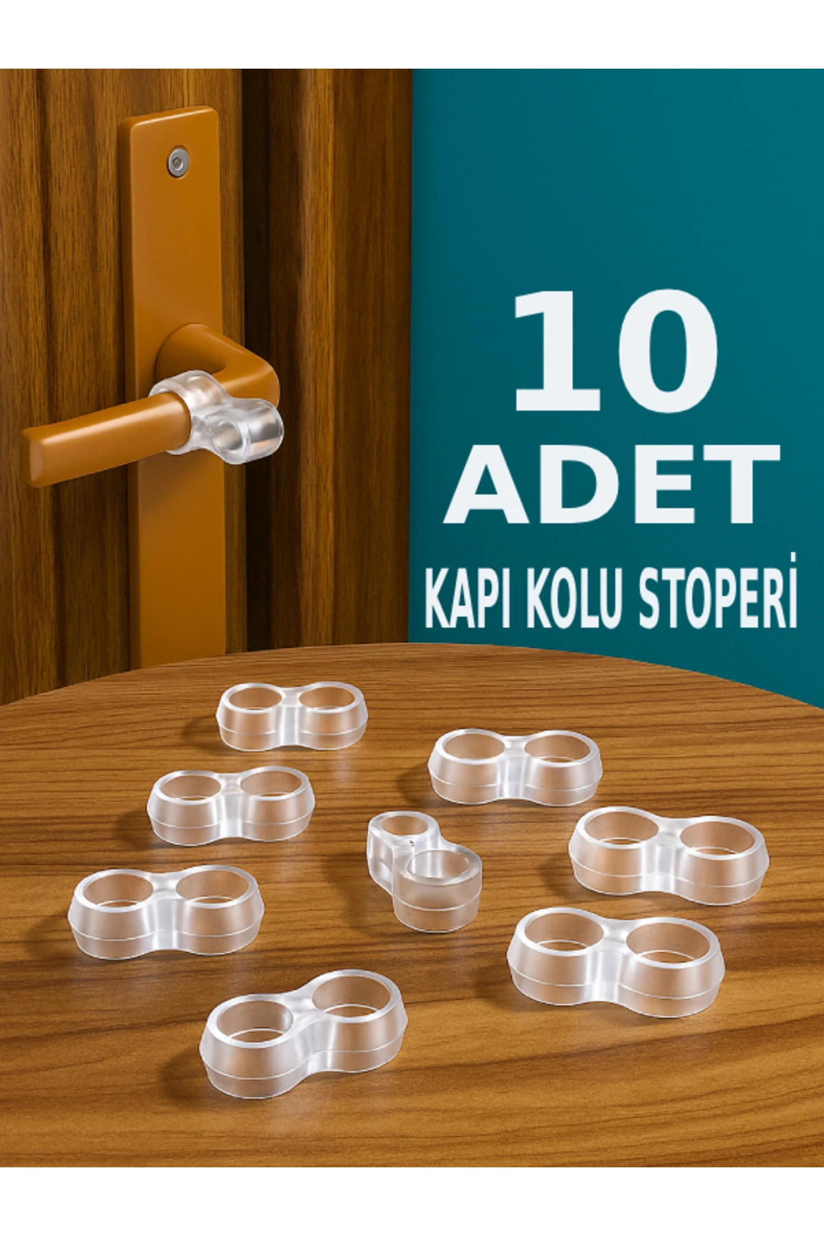 10 Adet Kapı Pencere Kolu Stoperi Plastik Tampon Silikon Durdurucu Kapı Arkası Duvar Koruyucu