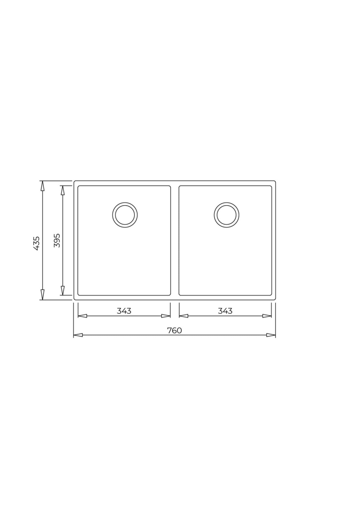 115260024- Square 760 Tg Black Granit Eviye