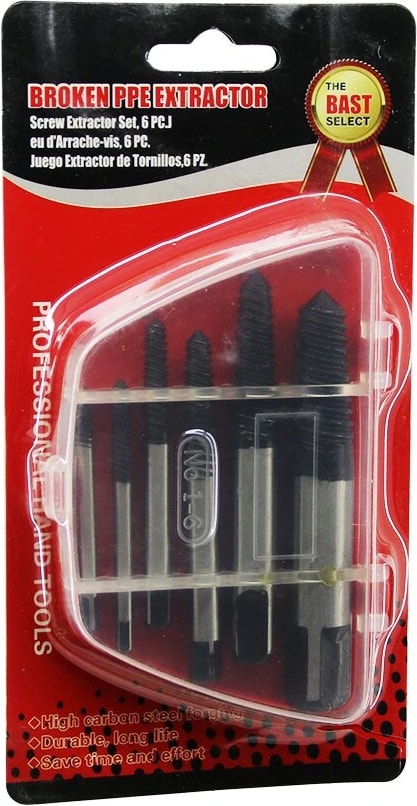 6 Pcs Hasarlı Vida Çıkarıcı Set - Sola Dönen Klavuz Uç (5047)