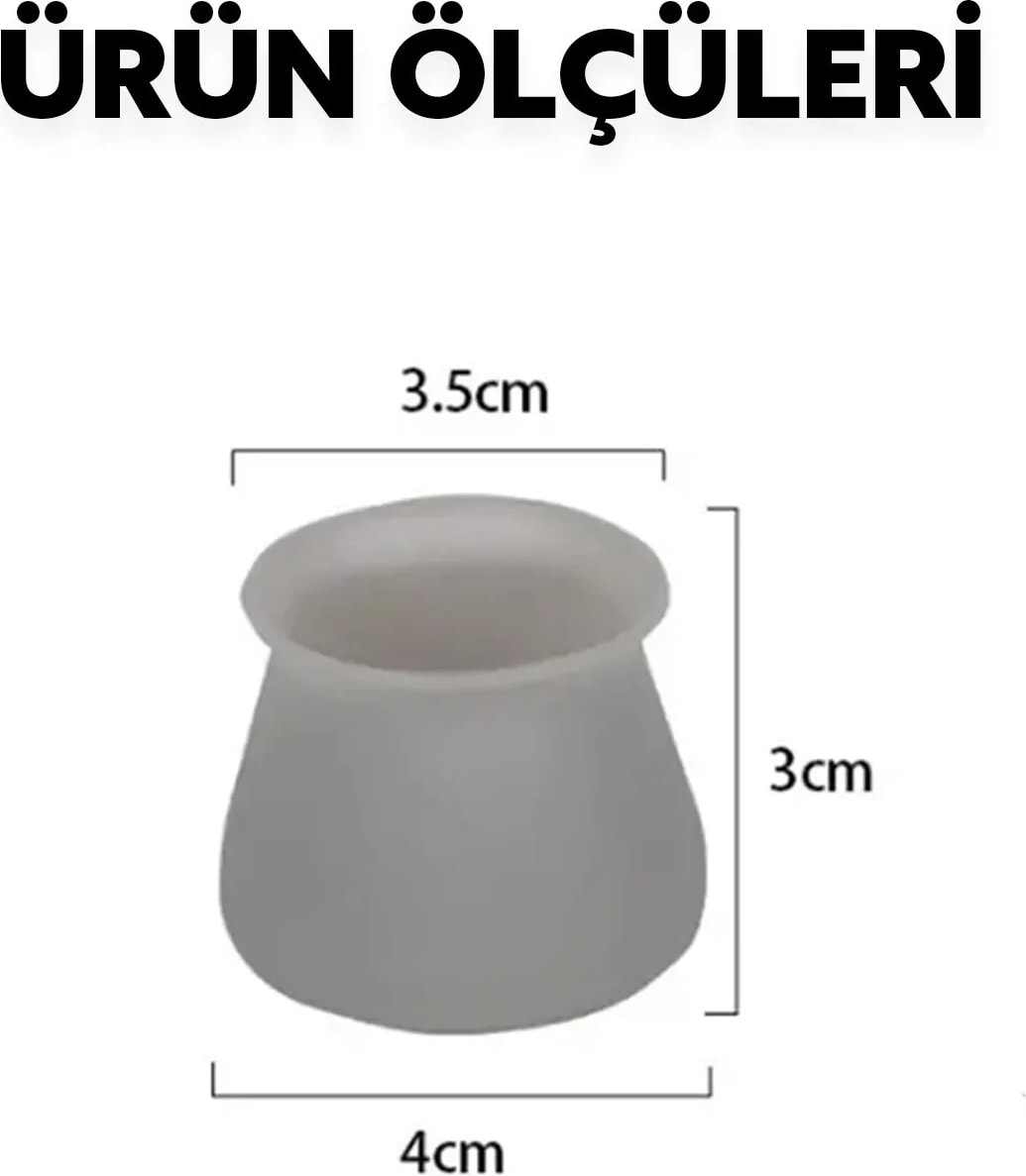 8’li Silikon Masa Sandalye Ayak Koruyucu - Parke & Seramik Çizilmez, Kaymaz Koruma Aparatı