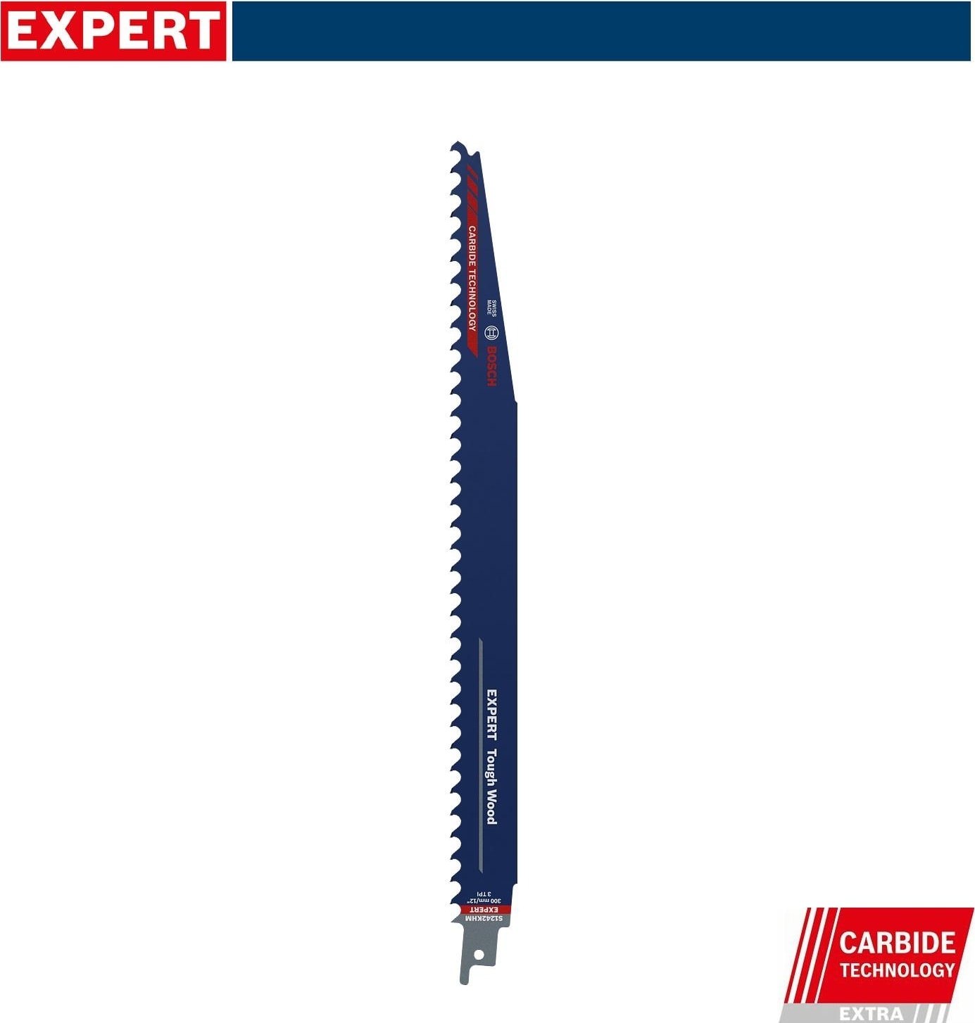 BOSCH Expert S 1242 Khm Sert Ahşap Için 300 mm Panter Testere 2608900406