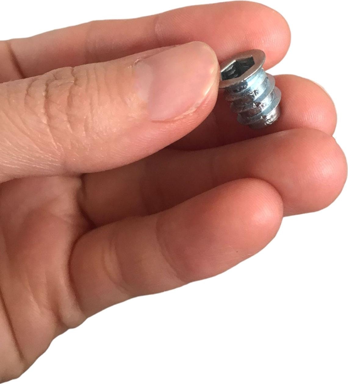 Metal Düz Dişli Dübel Ahşap Dübeli M6 8X13 Diş Çinko Mobilya Bağlantı Ünite Birleştirme (25 Adet)