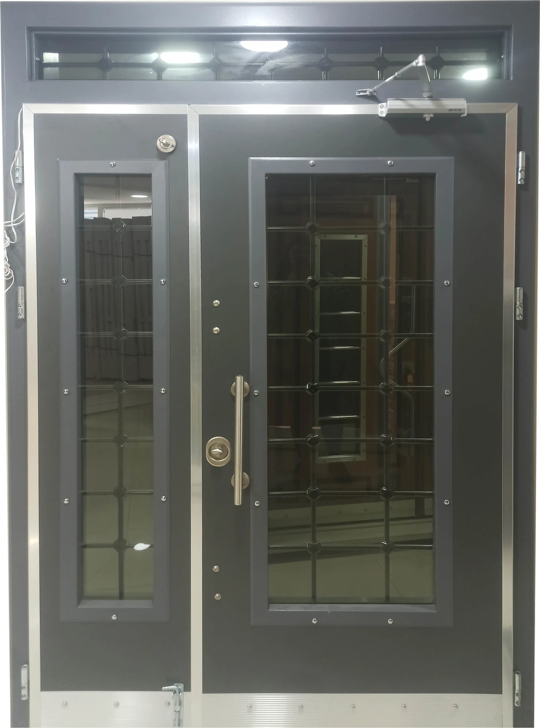 Çelik Kapı, Antrasit Rengi Bina Giriş Kapısı, Apartman Giriş Kapısı