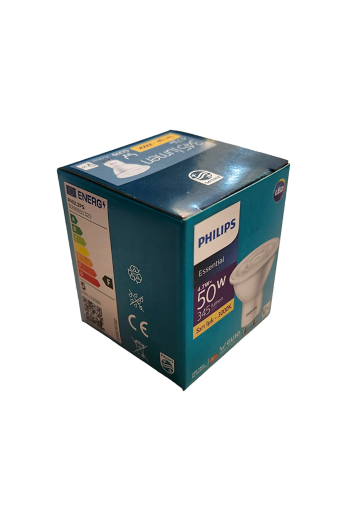 Essential 4,7W = 50W LED AMPUL GU10 345 Lümen 3000K Sarı Işık Led Projem Ampul