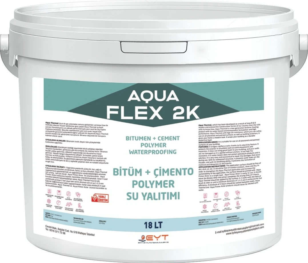 Aqua Bitüm+Çimento Polymer Su Yalıtımı