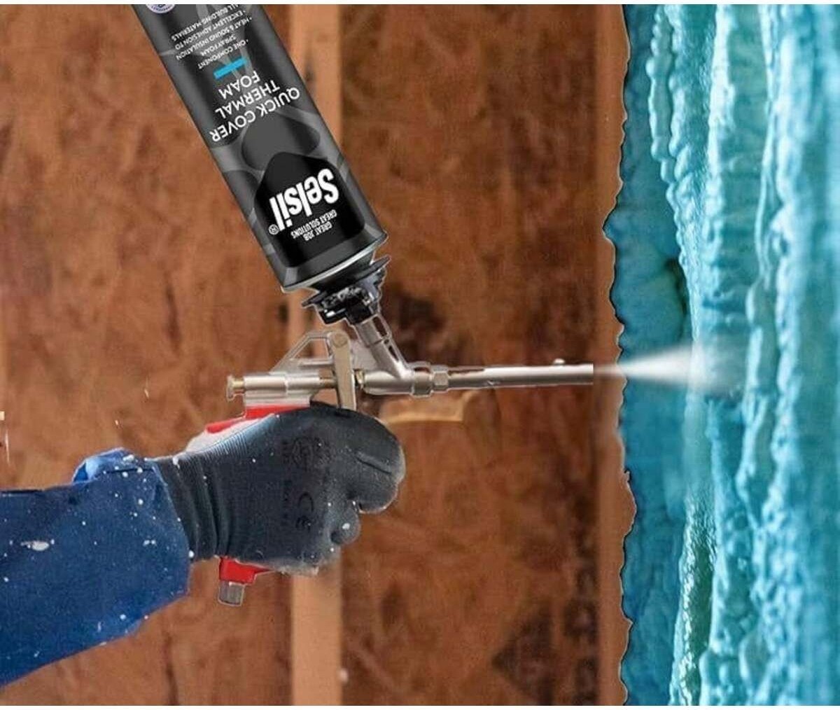 Thermal Foam Isı ve Ses Yalıtım Köpüğü 850 Ml. (16 Adet),demir Köpük Tabancası
