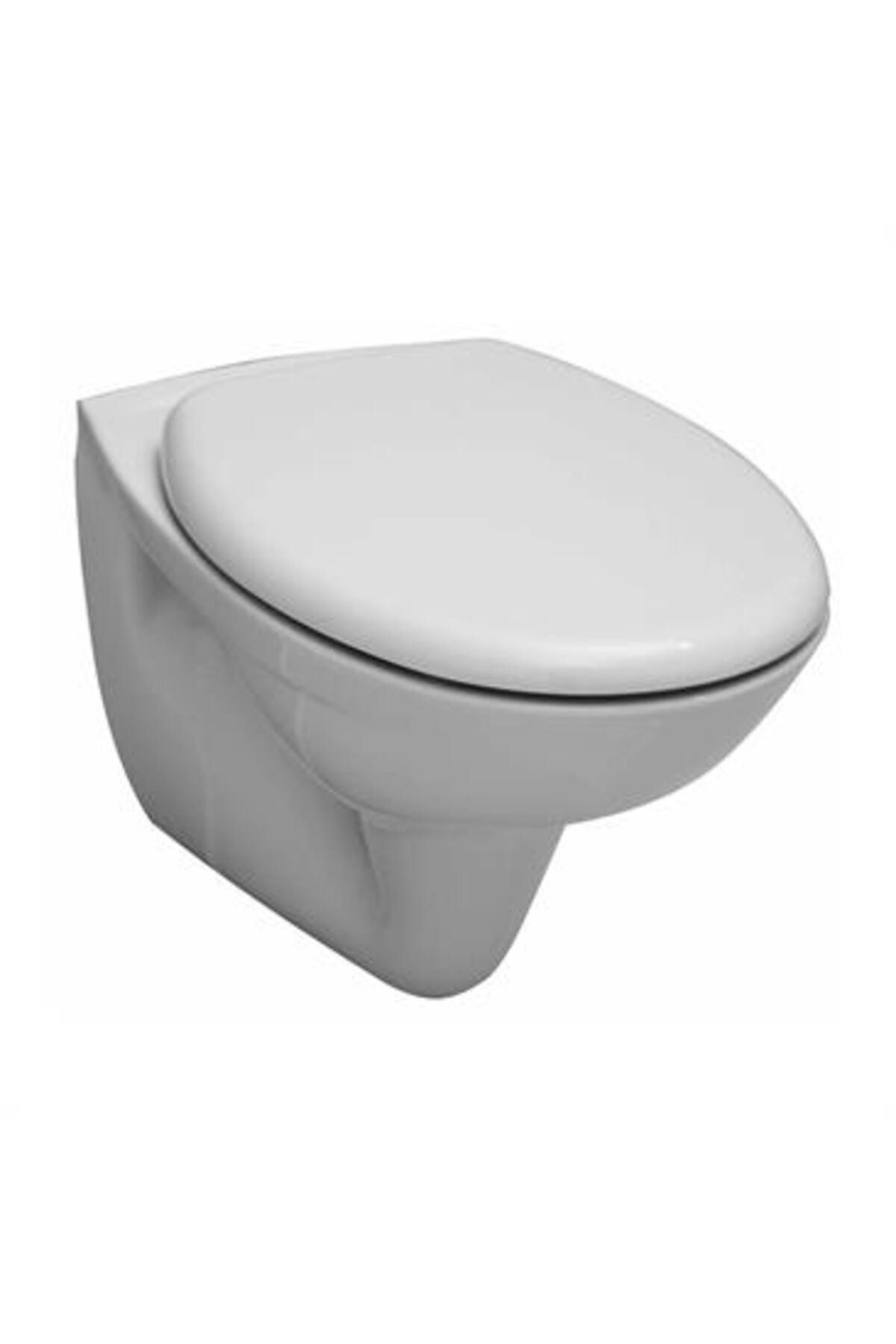 Serel Basic Kanalsız 52 cm Asma Klozet+Serel Anemon PP Thermoplast Yavaş Kapanan Klozet Kapağı