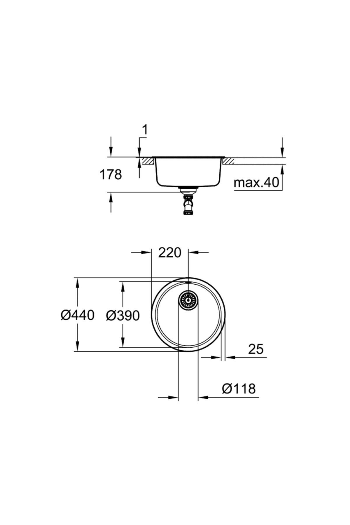 K200 Paslanmaz Çelik Eviye - 31720sd0