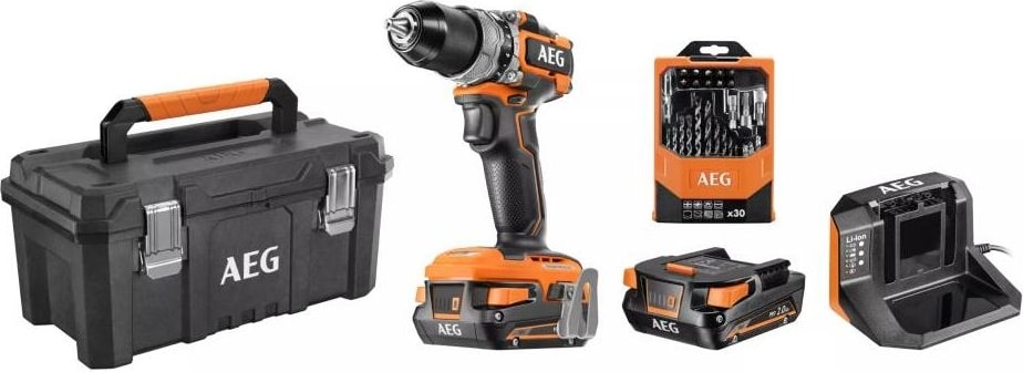 AEG  BSB18SBL-202TBLK1 2 Ah 2 Akülü Kömürsüz Darbeli Matkap - T4935492432