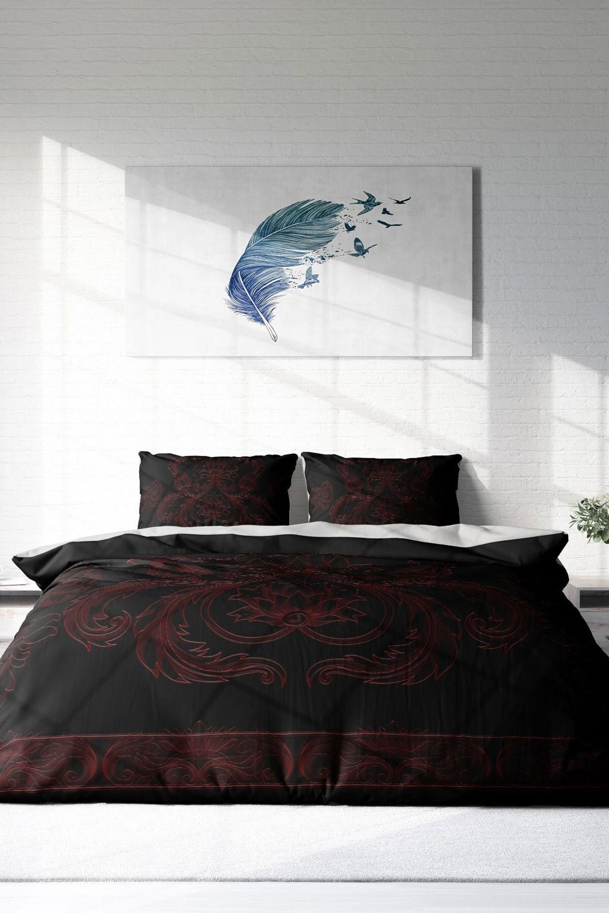 Black Baroque 3d Çift Kişilik Nevresim Takımı
