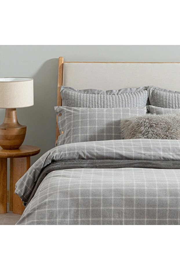 Pedrada Nevresim Seti Ekstra King Size 260x220 cm Gri