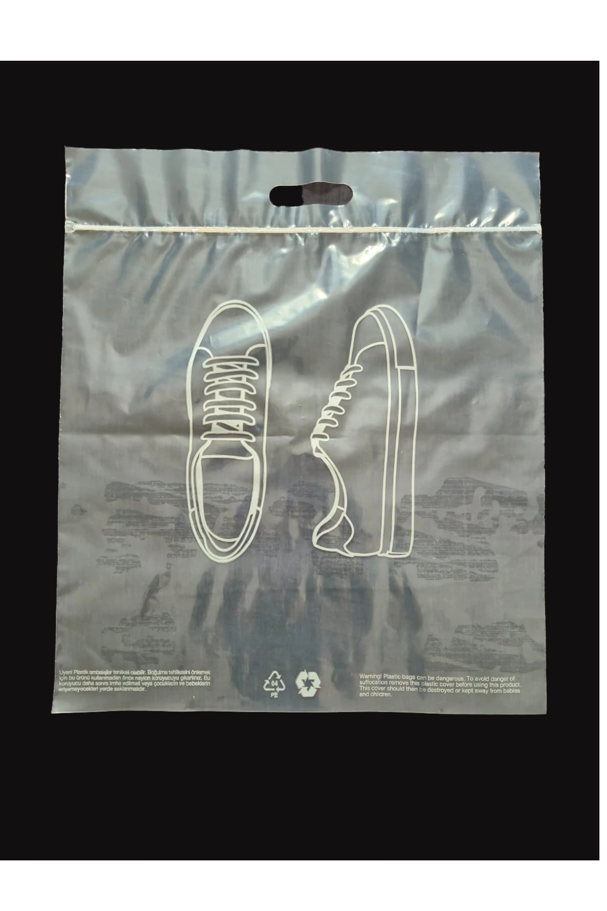 6 Adet Kilitli 45x52 cm Ayakkabı Düzenleyici Poşet Ayakkabı Organizer Poşeti