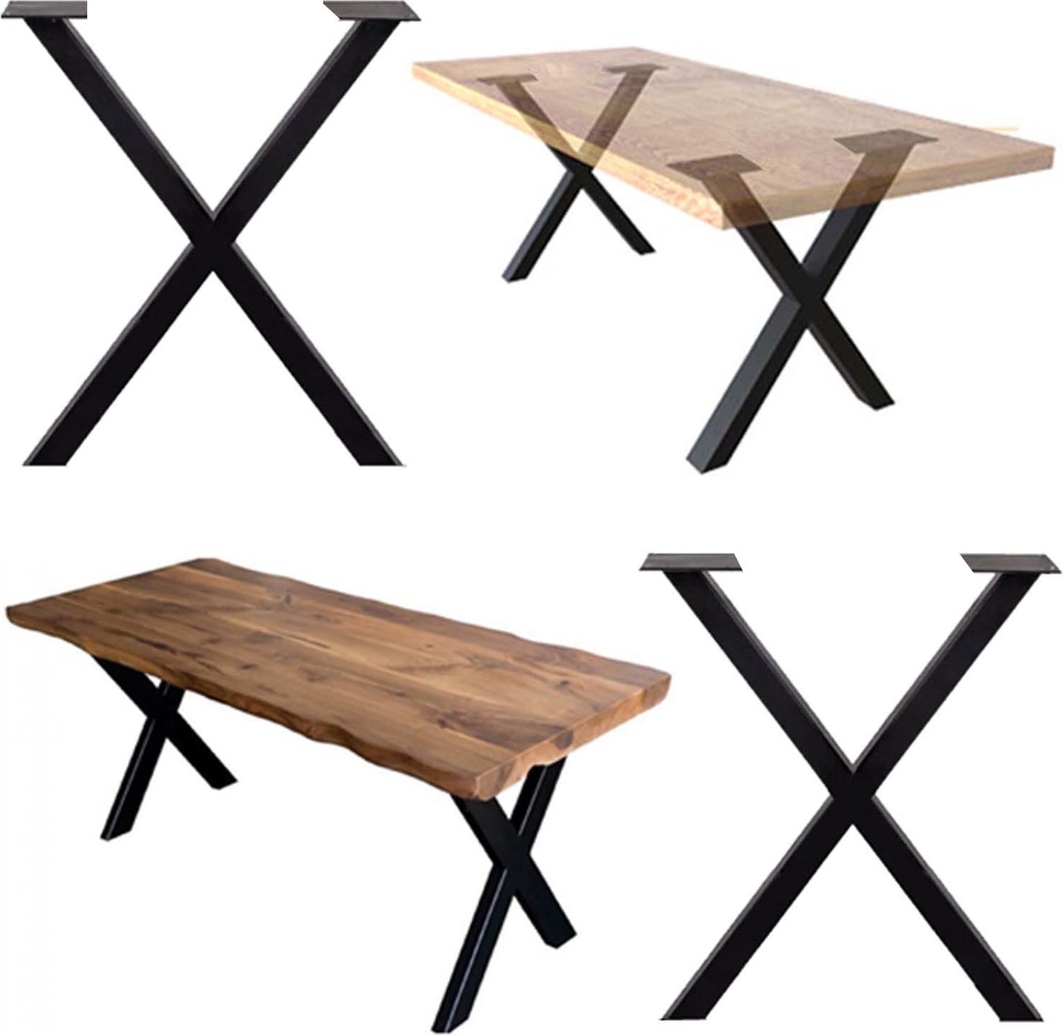 Metal Masa Ayakları Retro Çapraz Model Ayak Ev Ofis Dekoratif Çalışma Yemek Bilgisayar Masası Ayağı