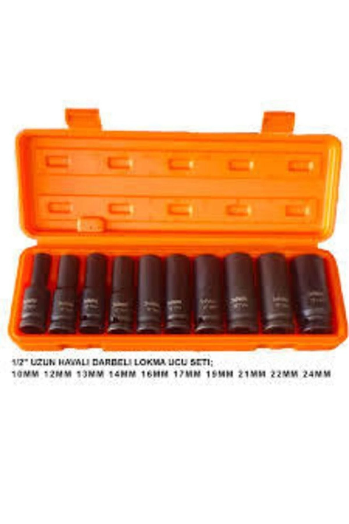 Sb Global 1/2 6 Köşe Darbeli Uzun Lokma Ucu Seti 10 Parça