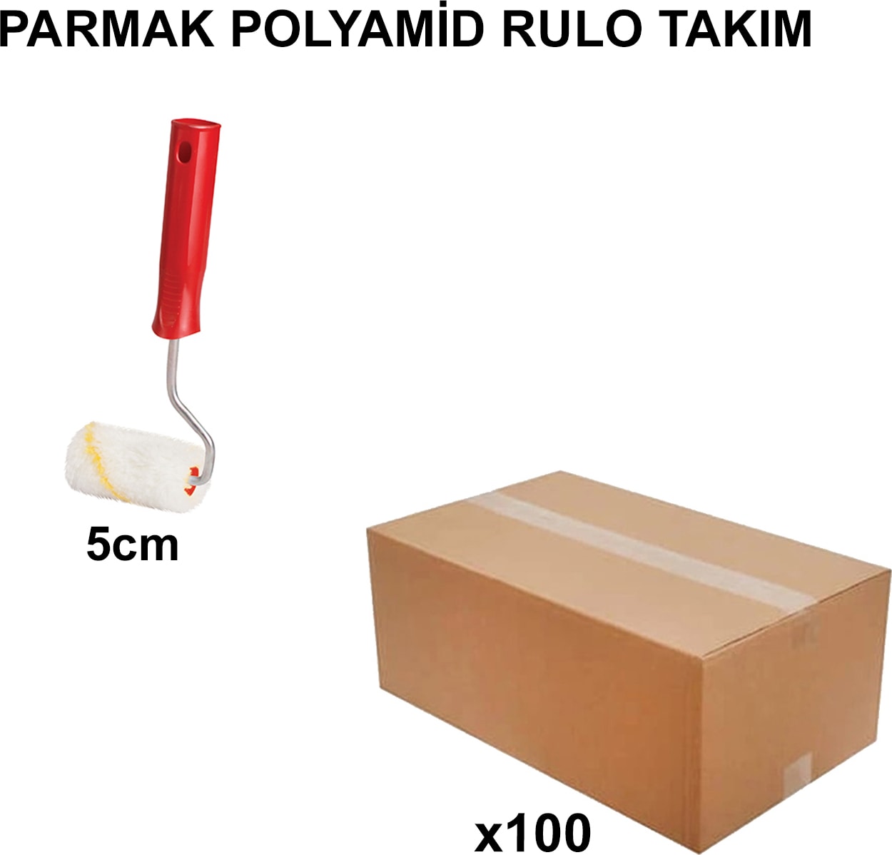 Izmir Fırça Arge Toptan Parmak Polyamid Rulo Takım 5 Cm- 100 Adet 010727