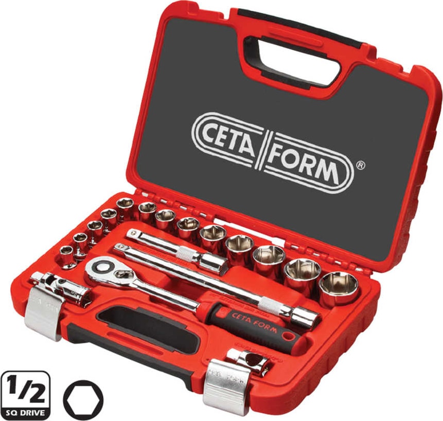 C20-18PH2 18 Parça 1/2” 6 Köşe Lokma Takımı - Metrik